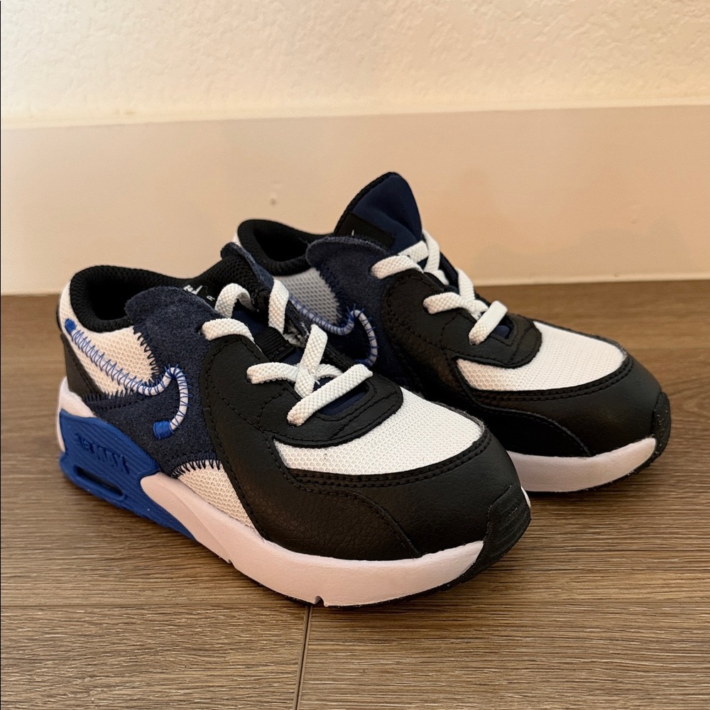 Toddler Boy - Nike Air Max Black White Blue Low-Top Sneakers